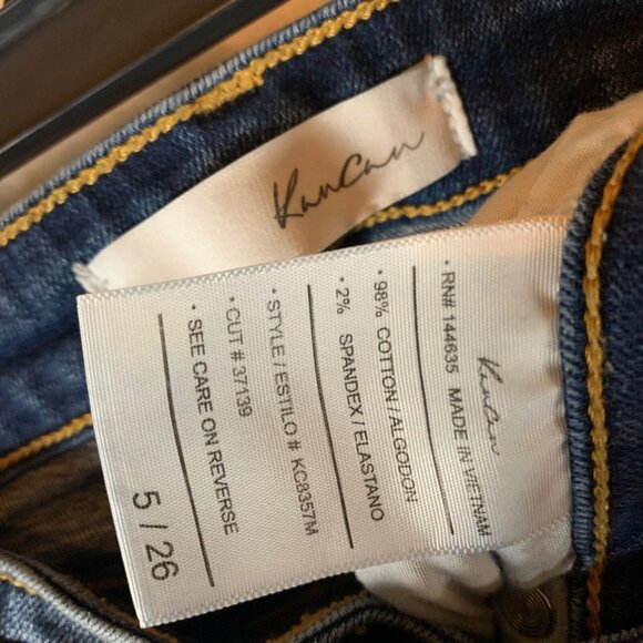 KanCan Women's Mid Rise Distressed Ankle Skinny Jeans Medium Wash Size 5/26 9011 - Picture 7 of 9